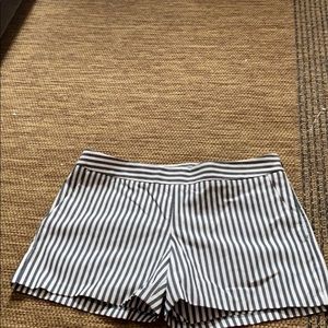 Express black and white stripes shorts